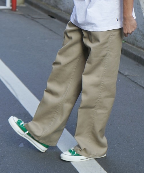 「BEN DAVIS」 チノパンツ 34W 32L カーキ メンズ_画像9