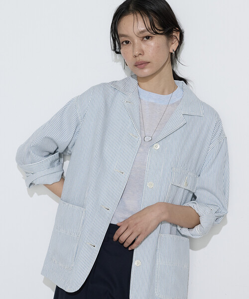 COMME CA Wardrobe コート アウター ヒッコリー カバーオール