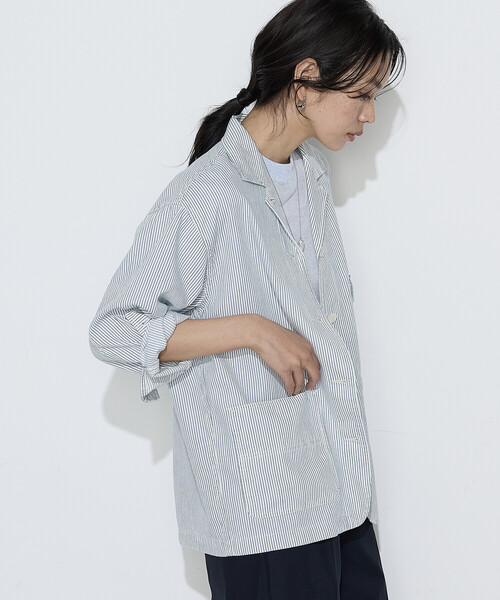 COMME CA Wardrobe コート アウター ヒッコリー カバーオール
