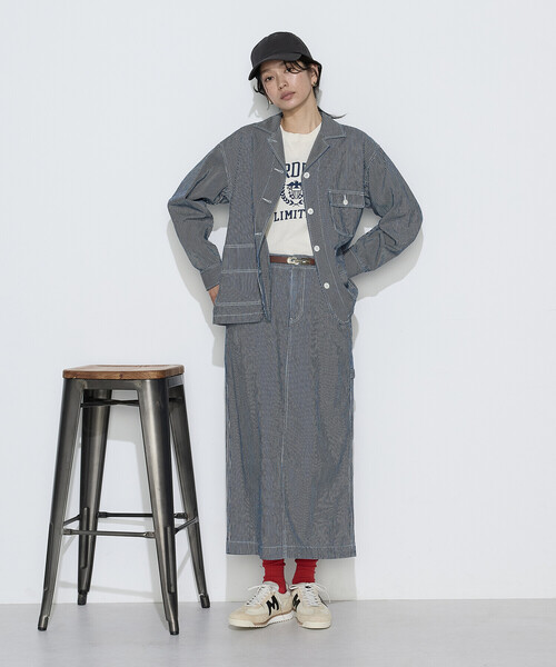 COMME CA Wardrobe コート アウター ヒッコリー カバーオール