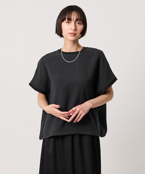 ブラウス シャツ COMFY ドルマン ショートスリーブ ブラウス ‐防汚 UVカット ウォッシャブル‐ レディースの画像