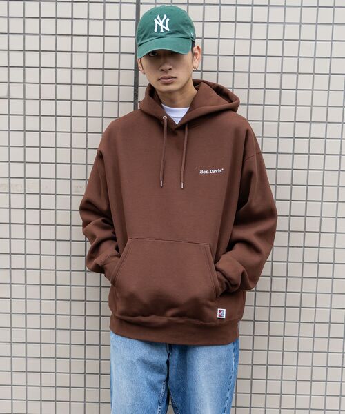 「BEN DAVIS」 プルオーバーパーカー MEDIUM オフホワイト メンズ_画像9