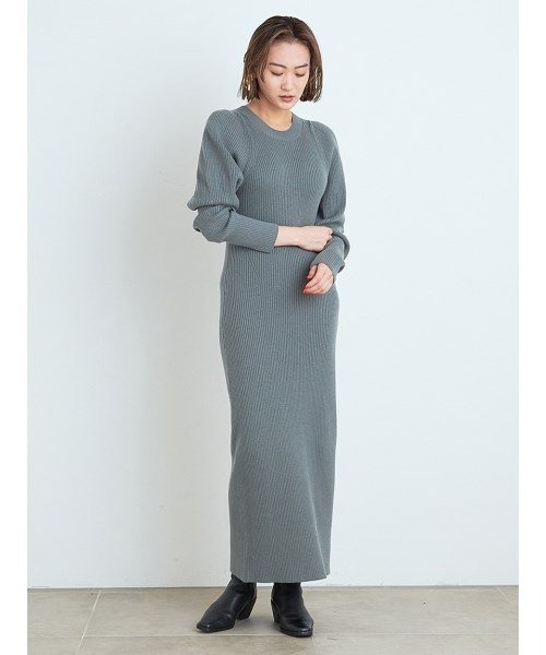 「FRAY I.D」 ニットワンピース ONE SIZE ブラウン レディース_画像3