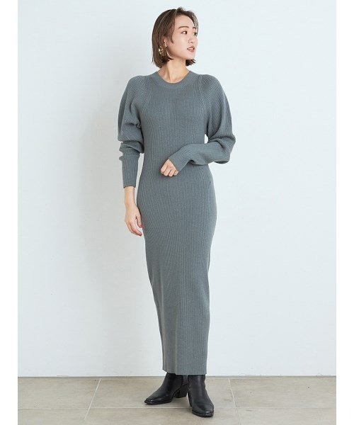 「FRAY I.D」 ニットワンピース ONE SIZE ブラウン レディース_画像5