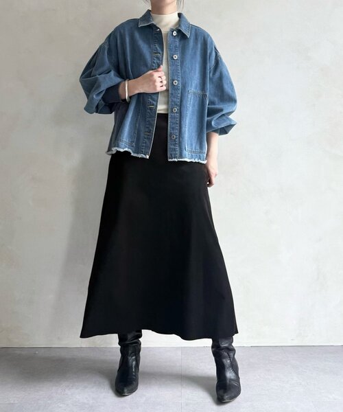 「BEARDSLEY」 ジーンズ上衣 0 青味 レディース