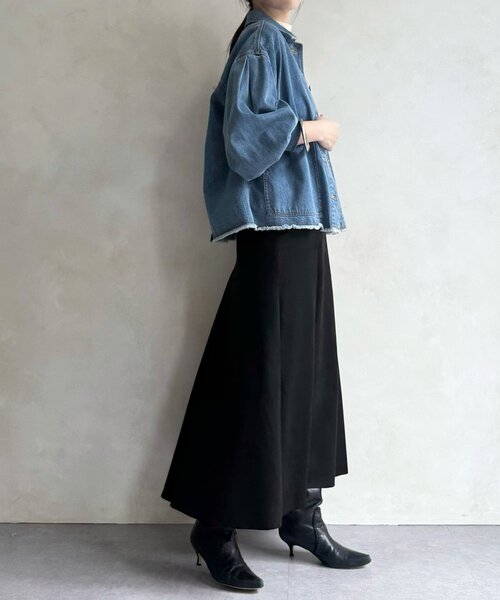 「BEARDSLEY」 ジーンズ上衣 0 青味 レディース