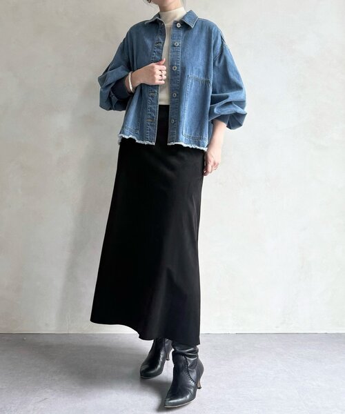 「BEARDSLEY」 ジーンズ上衣 0 青味 レディース