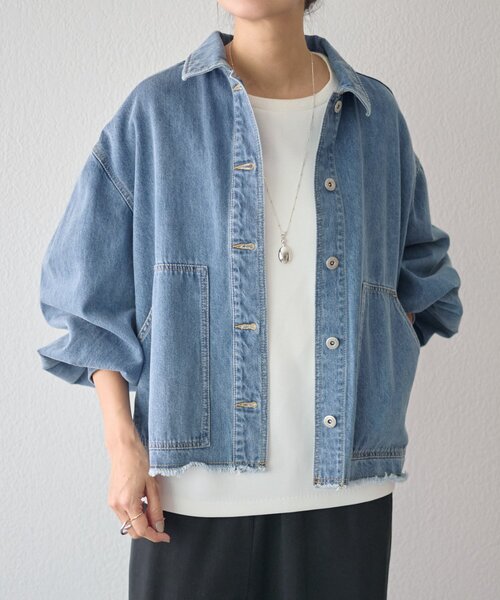 「BEARDSLEY」 ジーンズ上衣 0 青味 レディース