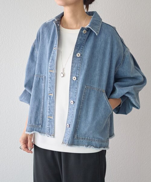 「BEARDSLEY」 ジーンズ上衣 0 青味 レディース