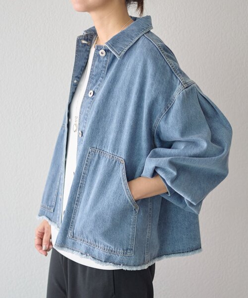「BEARDSLEY」 ジーンズ上衣 0 青味 レディース