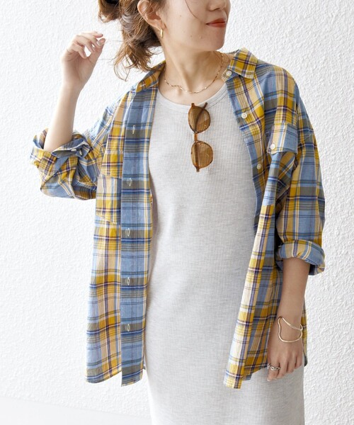 SHIPS any 「SHIPS any」 半袖シャツ ONE SIZE イエロー レディース