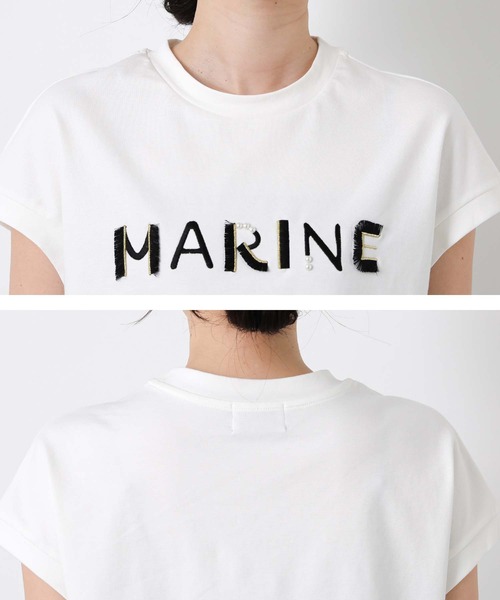 tシャツ ＭＡＲＩＮＥフリンジT レディースの画像