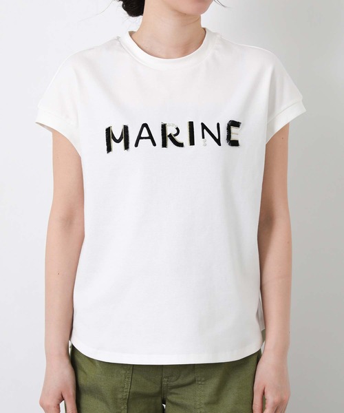 tシャツ ＭＡＲＩＮＥフリンジT レディースの画像