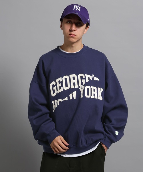 「GEORGE'S」 プルオーバーパーカー MEDIUM ネイビー メンズ_画像5