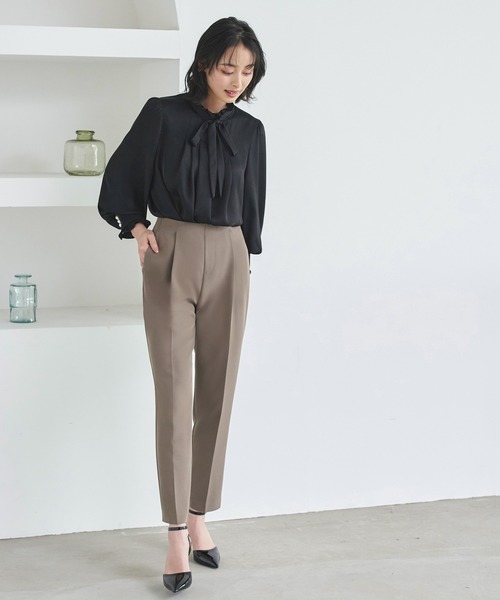 「RUIRUE BOUTIQUE」 長袖ブラウス S ネイビー レディース_画像2