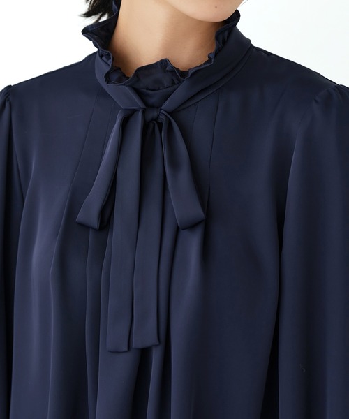 「RUIRUE BOUTIQUE」 長袖ブラウス S ネイビー レディース_画像9