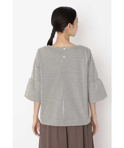 「human woman」 7分袖ブラウス MEDIUM ダークインディゴブルー レディース_画像7