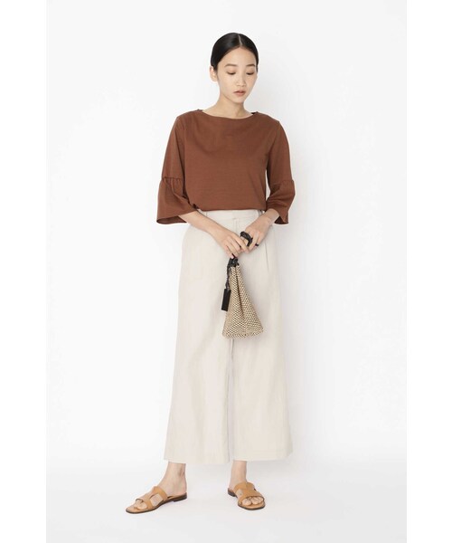 「human woman」 7分袖ブラウス MEDIUM ダークインディゴブルー レディース_画像9
