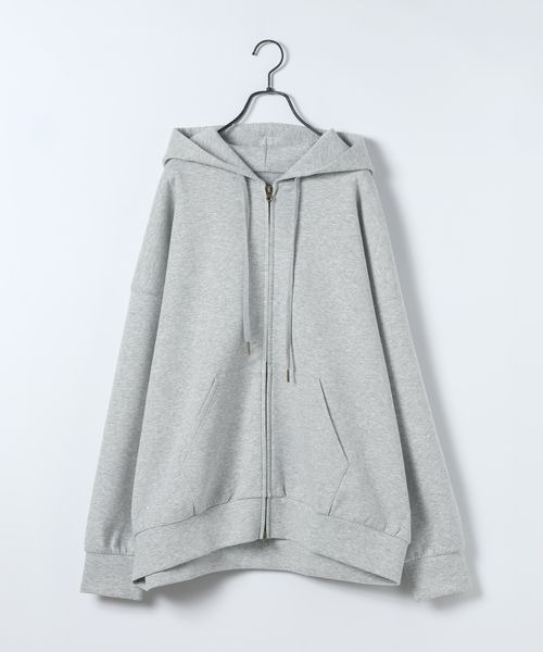 「JEANASIS」 ジップアップパーカー MEDIUM グレー レディース_画像3