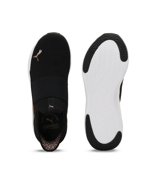 「PUMA」 ローカットスニーカー 24.5cm ブラック×ゴールド レディース_画像9