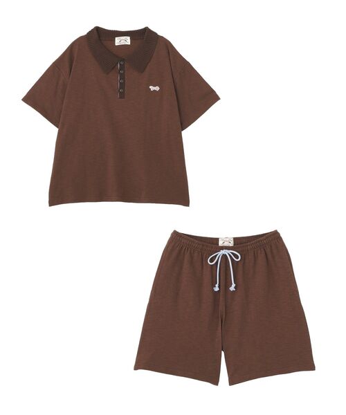 ポロワンピース & ショートパンツセット PENNEYS（ペニーズ） セットアップ 「PENNEY'S」配色ポロ+ショート