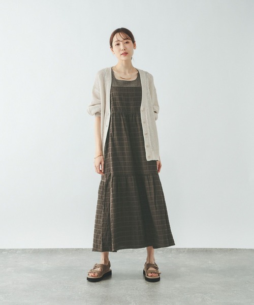 「GLOBAL WORK」 キャミソールワンピース LARGE スカイブルー レディース_画像2