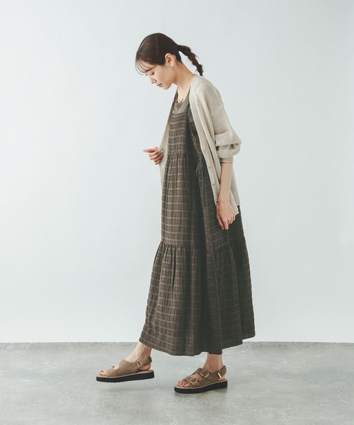 「GLOBAL WORK」 キャミソールワンピース LARGE スカイブルー レディース_画像4