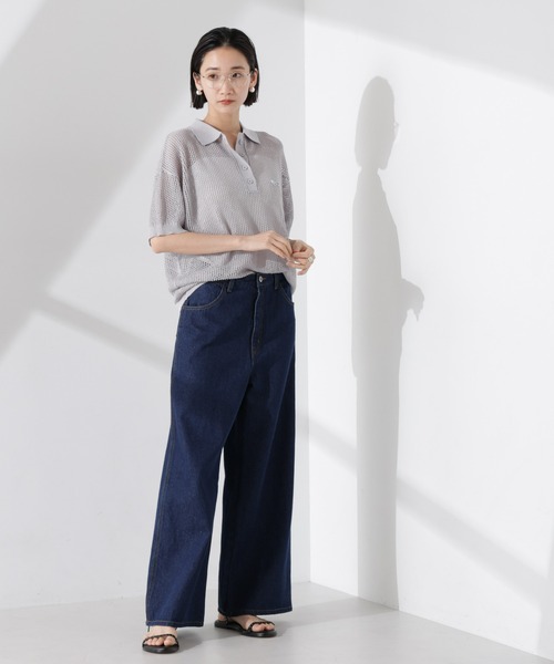 「PENNEYS」 半袖ニット FREE ライトグレー レディース_画像2