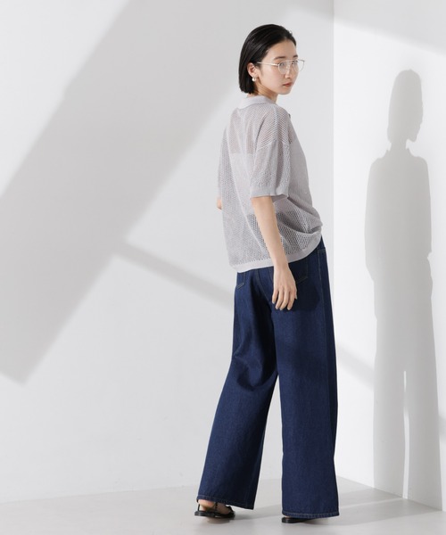 「PENNEYS」 半袖ニット FREE ライトグレー レディース_画像3