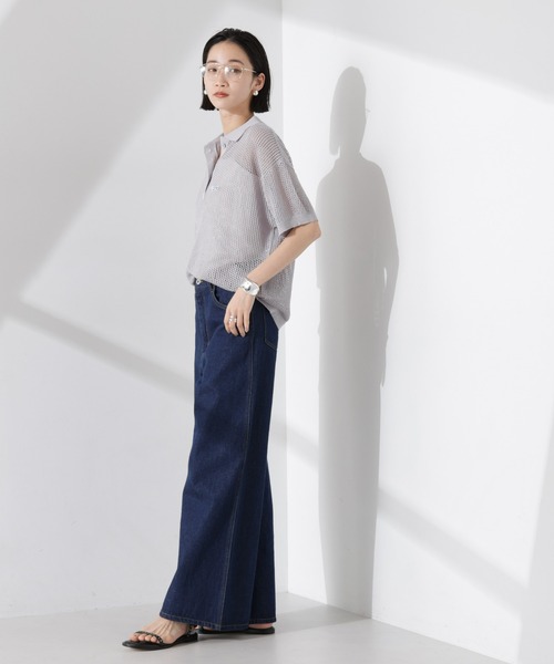 「PENNEYS」 半袖ニット FREE ライトグレー レディース_画像4