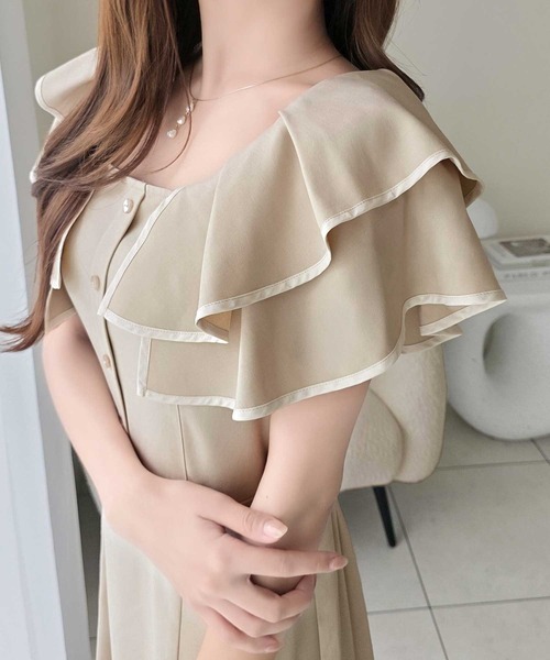 「mily bilet」 ノースリーブワンピース X-LARGE ネイビー レディース_画像8
