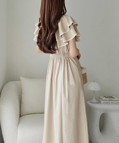 「mily bilet」 ノースリーブワンピース X-LARGE ネイビー レディース_画像9