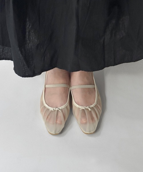 「on:nue」 フラットパンプス 25.0cm シルバー レディース_画像4