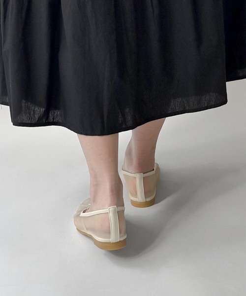 「on:nue」 フラットパンプス 25.0cm シルバー レディース_画像6