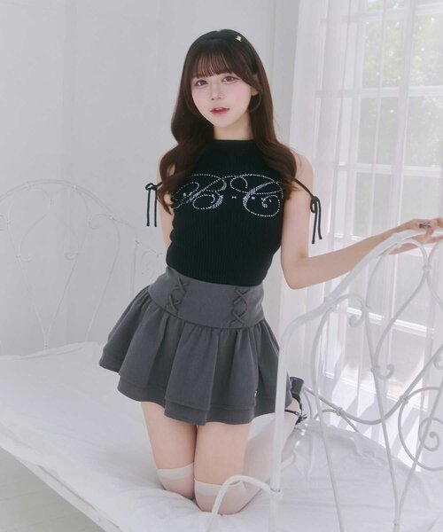 「Belle Charme」 ノースリーブニット FREE ピンク レディース_画像3