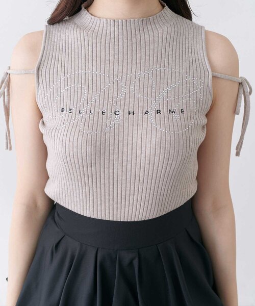 「Belle Charme」 ノースリーブニット FREE ピンク レディース_画像9
