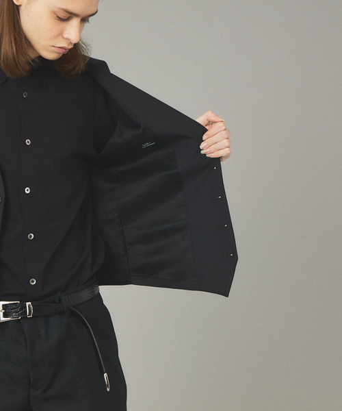 5351 POUR LES HOMMES ベスト ジレ シャイニーストレッチドビー5