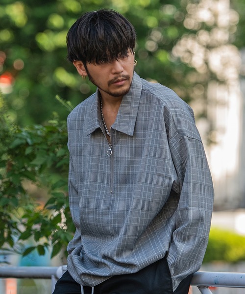 美品 ビンテージ 小紋柄 ギャバ シャツ L相当 グレー xpv 美品 ビンテージ 小紋柄 ギャバ シャツ L相当 グレー xpv