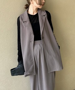セットアップ ジレセットアップ（ベスト+ストレートパンツ） レディース
