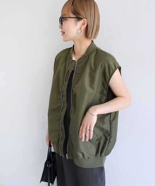 andme（アンドミー） ma1 ma-1 MA-1ベスト レディース : ZOZOTOWN