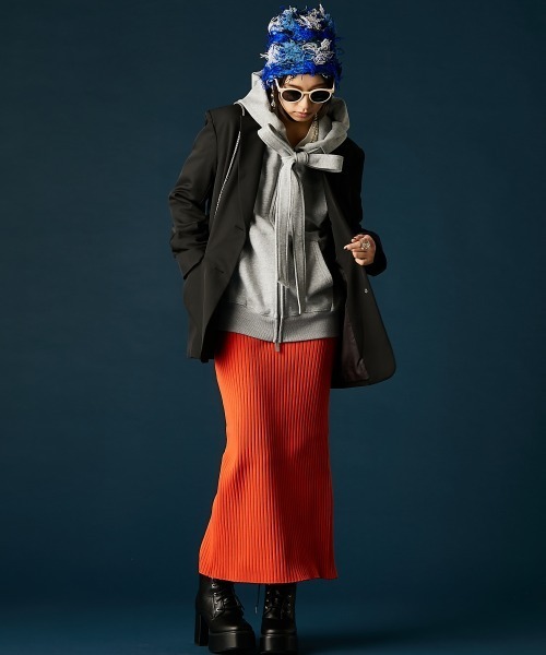 GEVS.（ジェイヴィス） スカート ワイドリブロングニットタイト