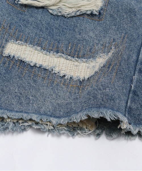 U：UME（ユーム） パンツ Frilled Straight Leg Short Pants メンズ