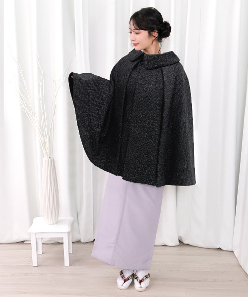 タグ付き✨京越 ケープ トンビコート ケープコート 着物コート ブラック L KYOETSU（京越） 着物 和装ケープトンビコート レディース : ZOZOTOWN