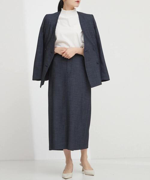 Tiara（ティアラ） ジャケット ノーカラージャケット ダブルボタン