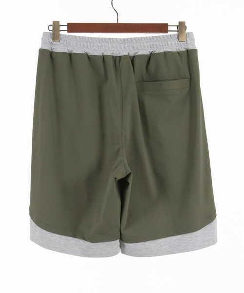 ショートパンツ CAMBIO パンツ mp12271- Switch Layered Design Short Pants