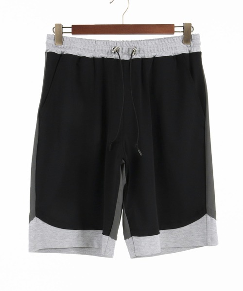 ショートパンツ CAMBIO パンツ mp12271- Switch Layered Design Short Pants