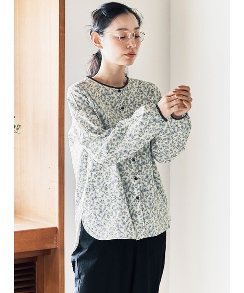 ブラウス シャツ ａｎｄ　ｍｙｅｒａ　青い花畑ブラウス レディース