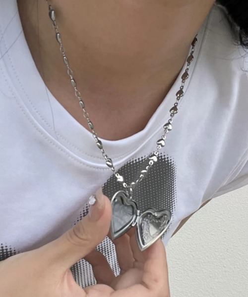 ネックレス ハートロケットペンダントネックレス レディース メンズ