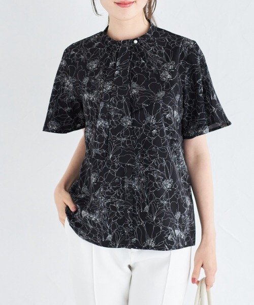 tocco closet ブラウス シャツ 2WAYボウタイ付きフレア