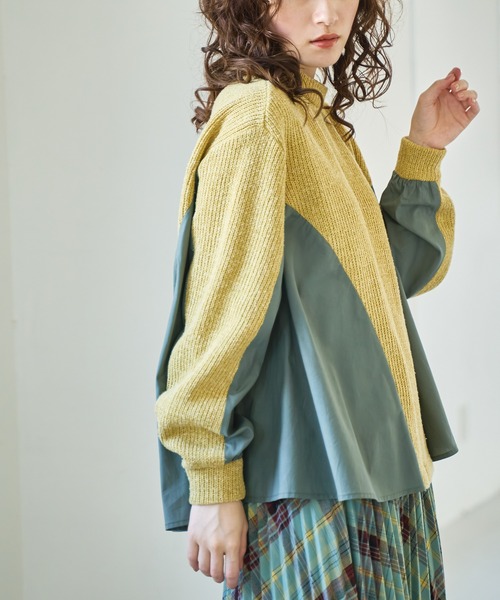 tシャツ 「KELEN / ケレン」ニットコンビトップス レディース Kelen tシャツ 「KELEN/ケレン」ニットコンビトップス